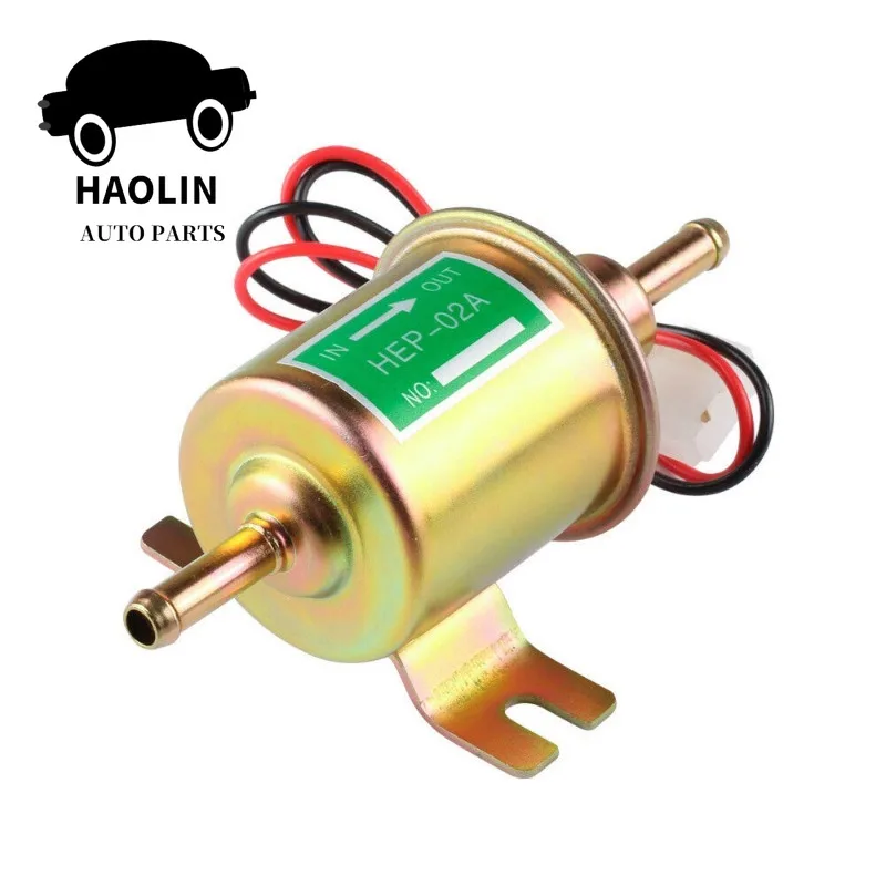 

12 В HEP-02A электрический топливный насос, болт низкого давления, крепежный провод, универсальный дизельный бензин для автомобиля, карбюратор, мотоцикл, квадроцикл