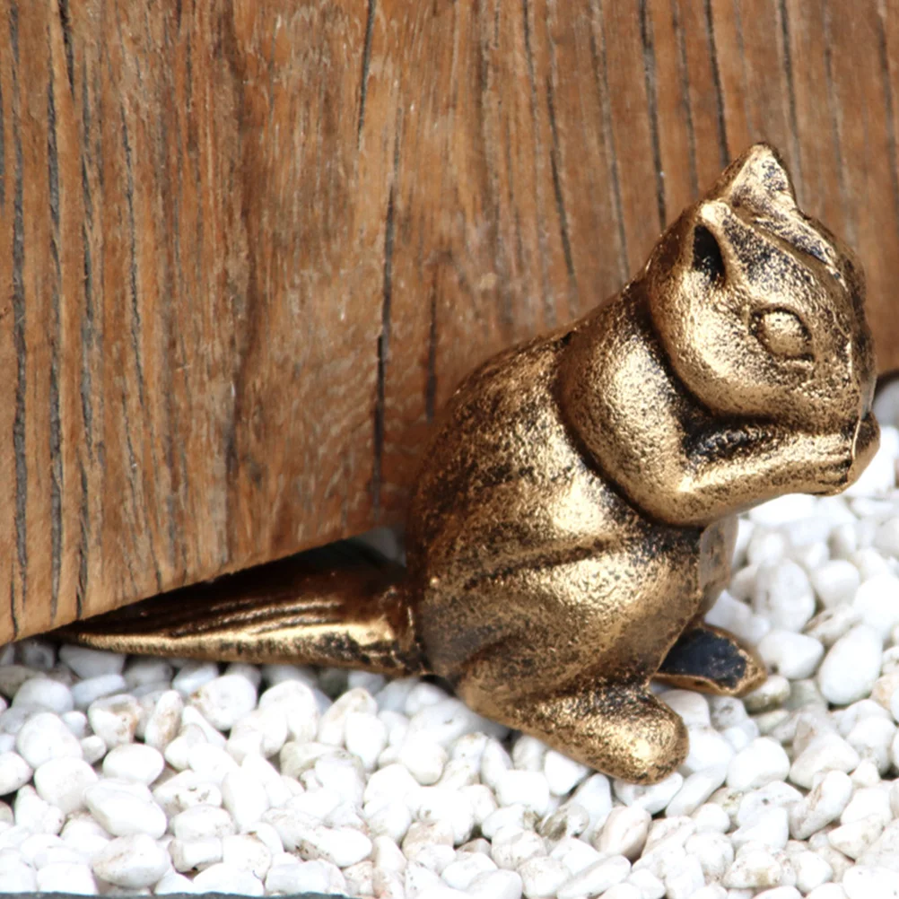 Чугунная дверная пробка декоративная в форме белки Противоударная дверные