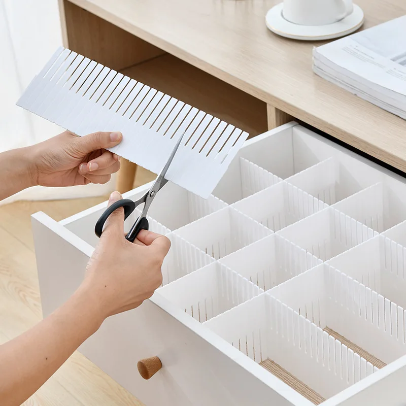 

5 PCS Free Combination Drawer Storage Divider DIY Household Partition Plate Partition Board Sorting Grid Sorting Baffle