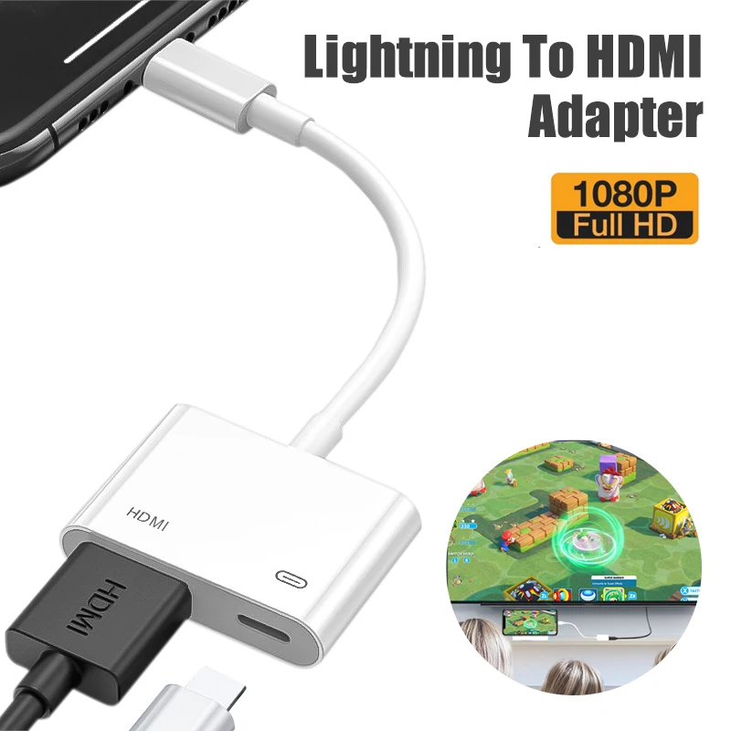 

Адаптер для быстрой передачи портов белый 1080P HD цифровой AV-преобразователь для IPhone IPad IPod к телевизору кабель для проектора одного экрана