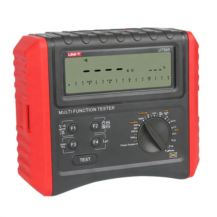 

UT595 Digital Multifunction Electrical Tester Voltage Resistance Loop Phase Consequence Impedance RCD Measurement