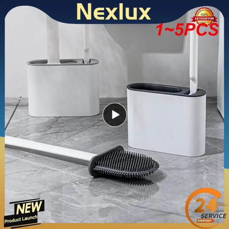 

1-5 шт., щётка для унитаза, с силиконовой щетиной