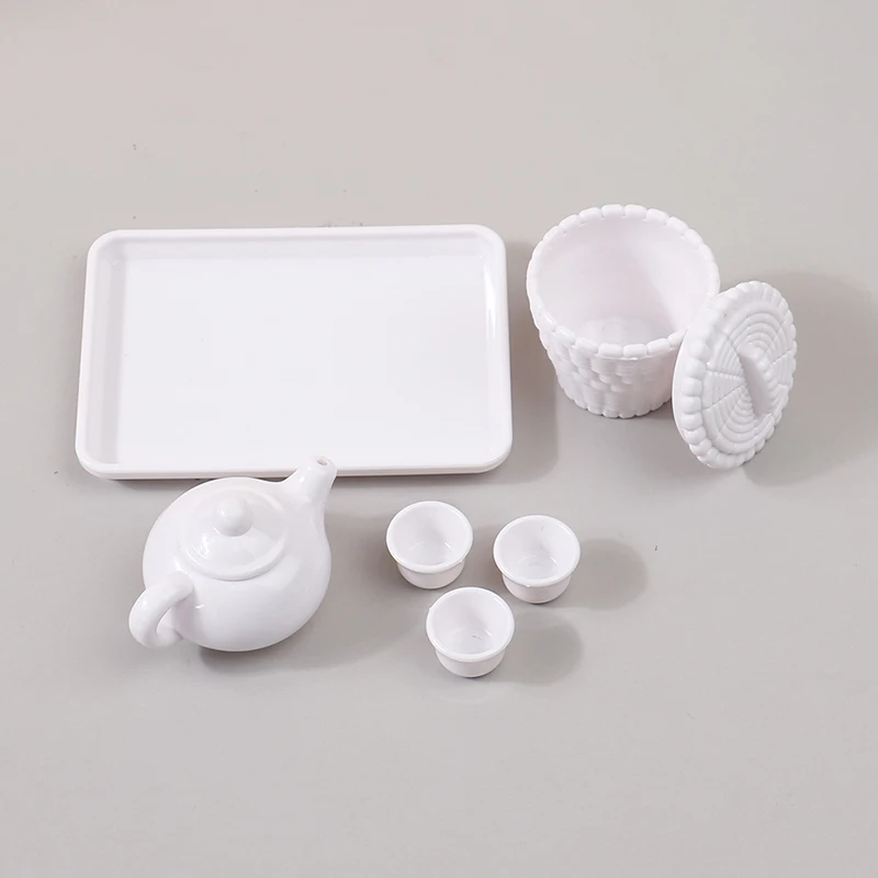 

30CM Doll kitchen furniture furnishings tea table tea set Doll Accessories Miniature Doll's House Furniture Decor Gift