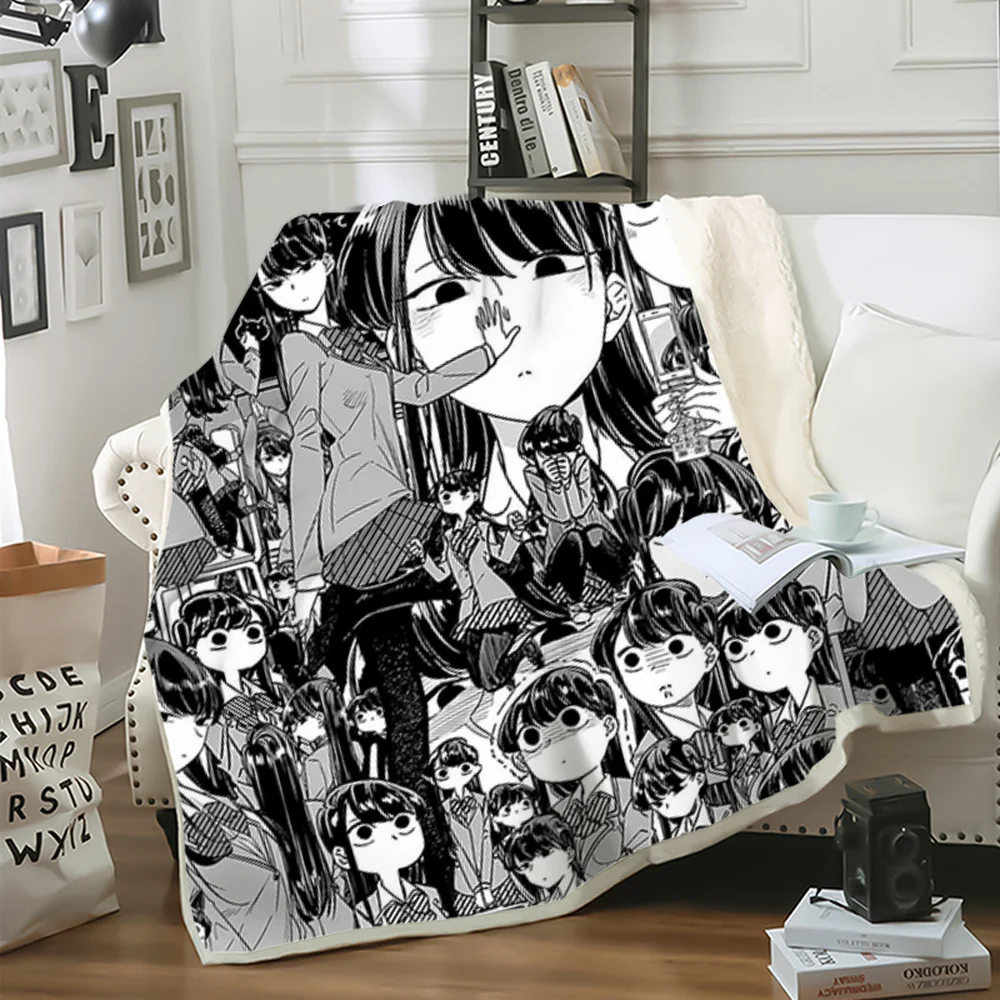 

CLOOCL Cozy Blanket Japanese Anime Komi Can't Communicate 3D Sofa Travel Blanket Office Nap Blanket Home Decor Drop Shipping