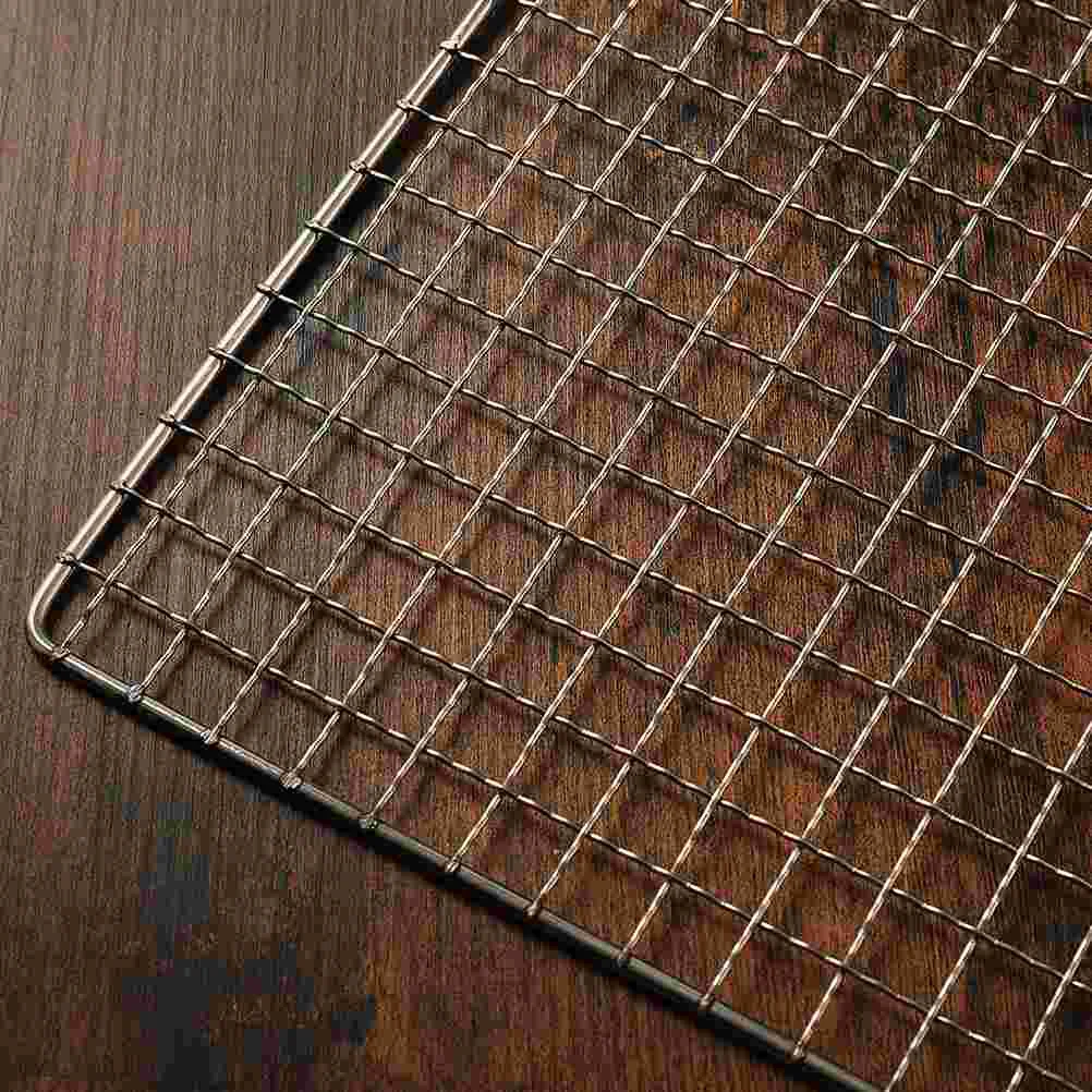 Коврик для гриля из нержавеющей стали стальная сетка барбекю сковорода детская