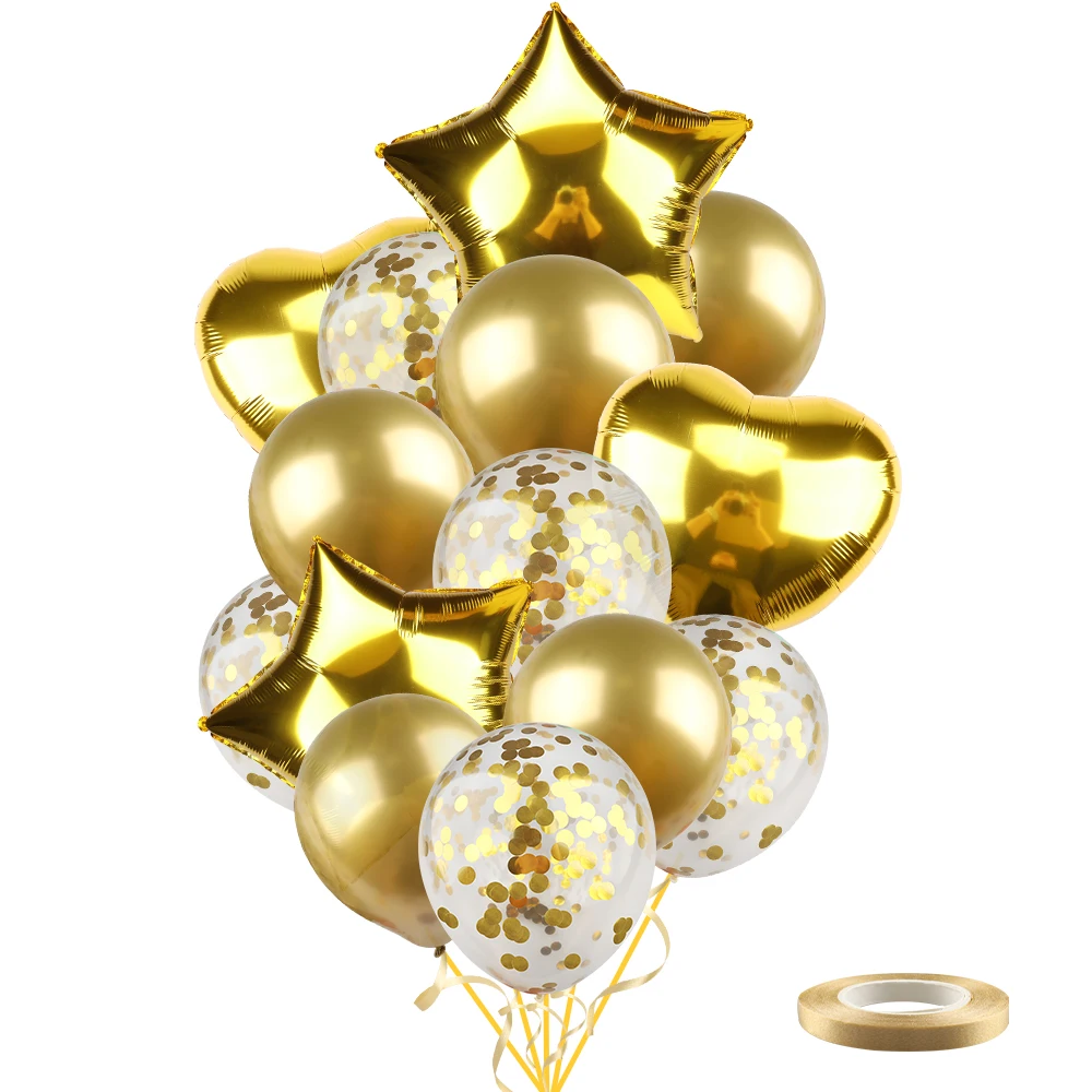 

Металлические шары MANLENI 14 шт., золотые, красные, синие, розовые