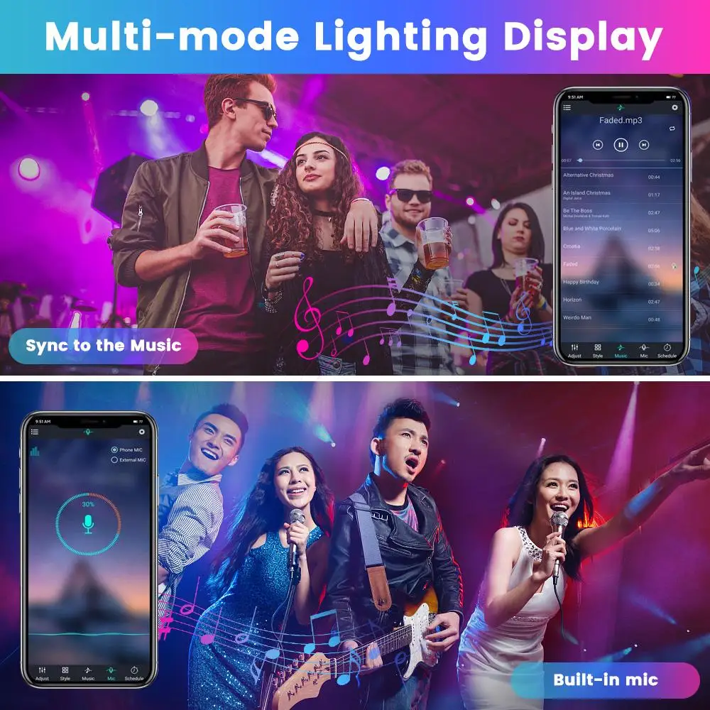 Светодиодная лента RGB 5050 5-30 м светодиодные лампы для комнаты с Bluetooth украшения