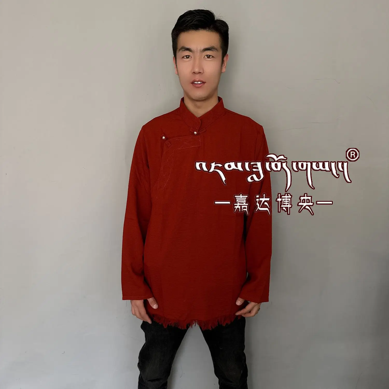 Мужские тибетские костюмы новая однотонная хлопковая повседневная свободная