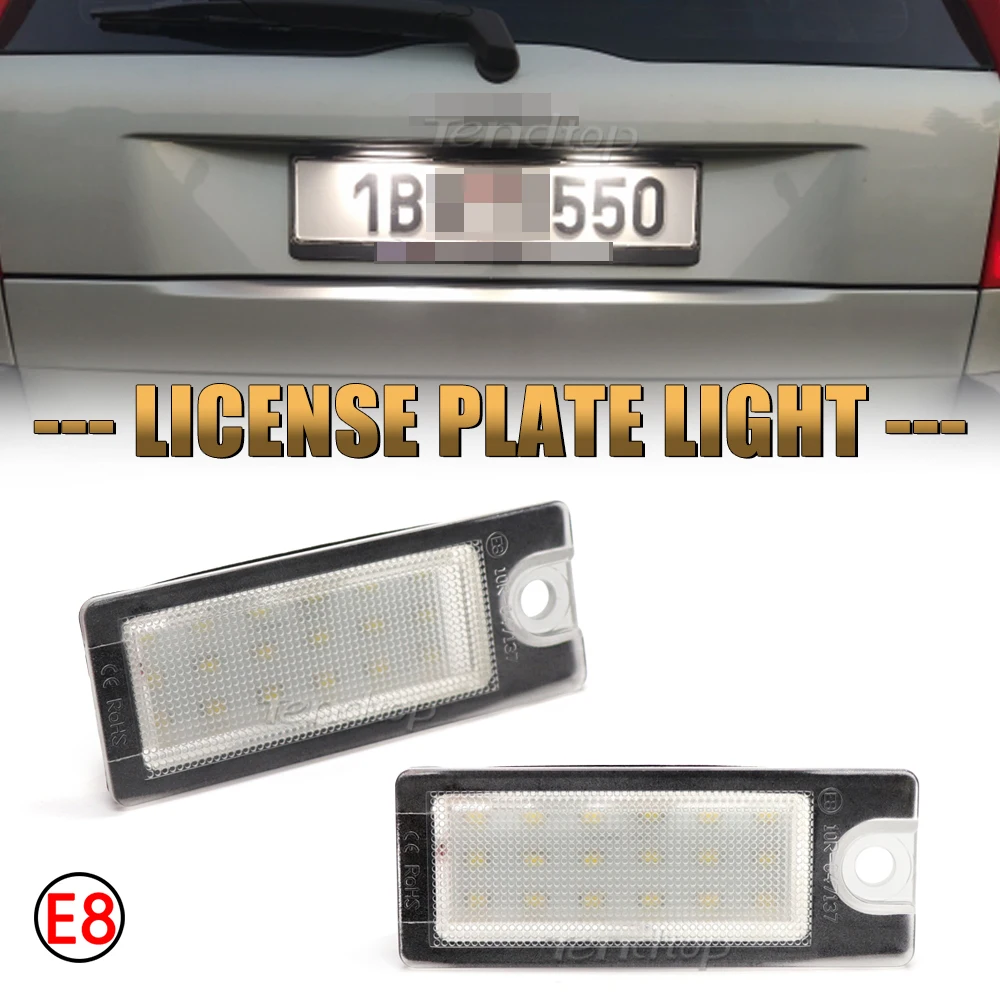 

Светодиодсветильник лампа Canbus для номерного знака, 6000 К, без ошибок, для Volvo V70 2001-2007 XC70 XC 70 90 S60 S80 3528-SMD