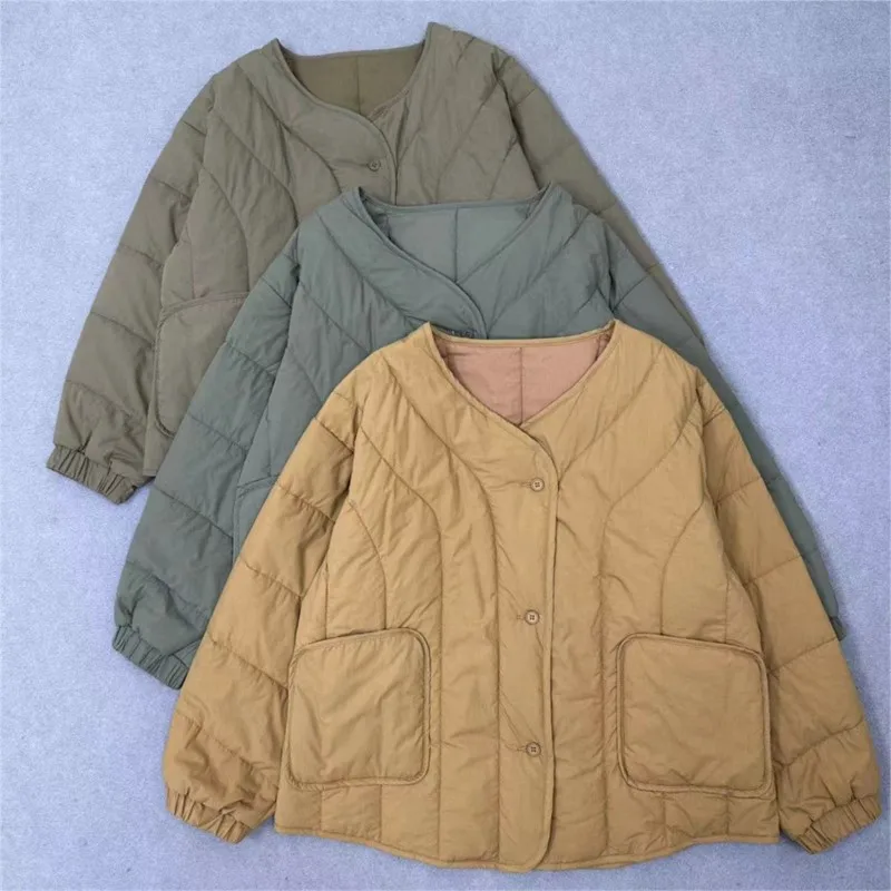 Johnature японские женские повседневные куртки с v-образным вырезом в стиле ретро