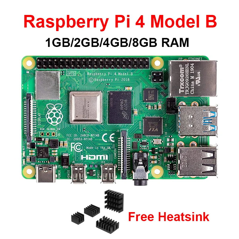 

Original Raspberry Pi 4 Model B Board 1GB 2GB 4GB 8GB RAM 64bit QuadCore 1.5GHz Built-in WiFi BLE Speeder Than Raspberry Pi 3B+