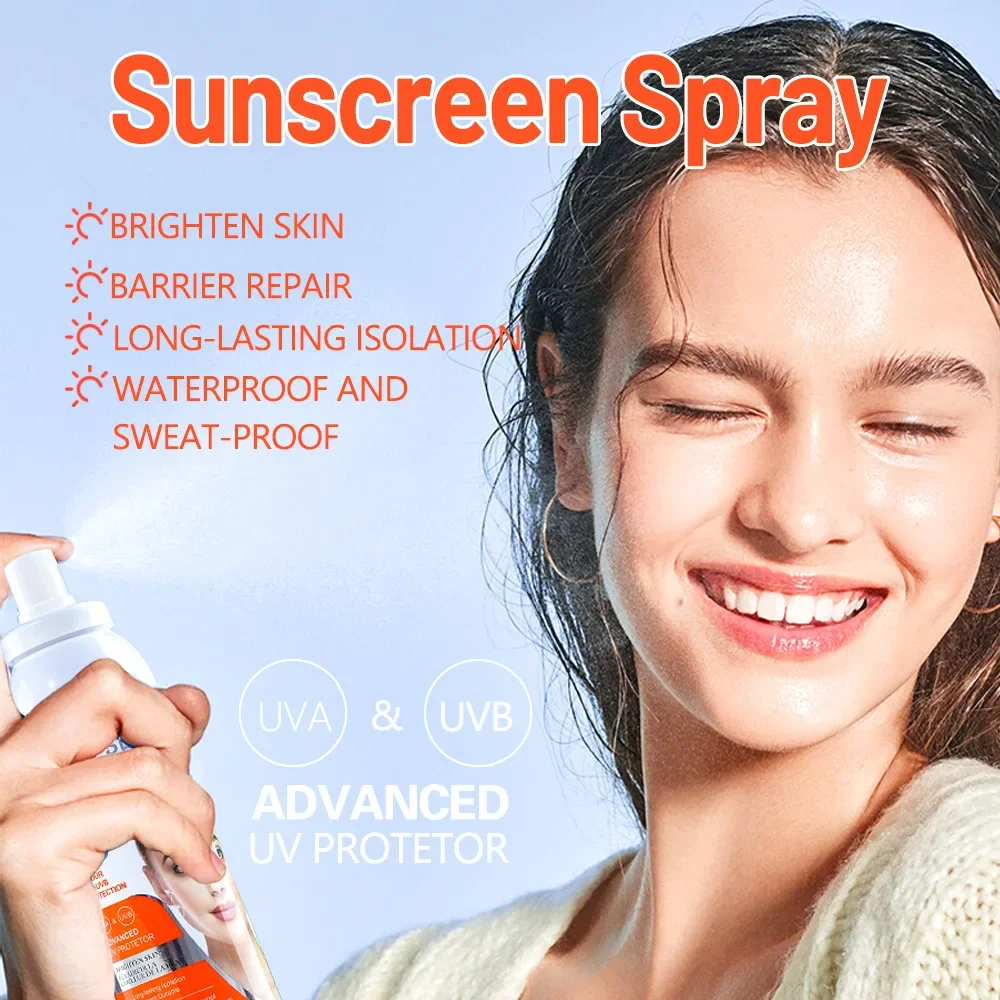 Фото Солнцезащитный спрей 160 мл SPF90, защита от УФ-излучения, водостойкий, устойчивый к поту, длительного действия, увлажняющий, нежирный, осветляющий, для ухода за кожей тела №2