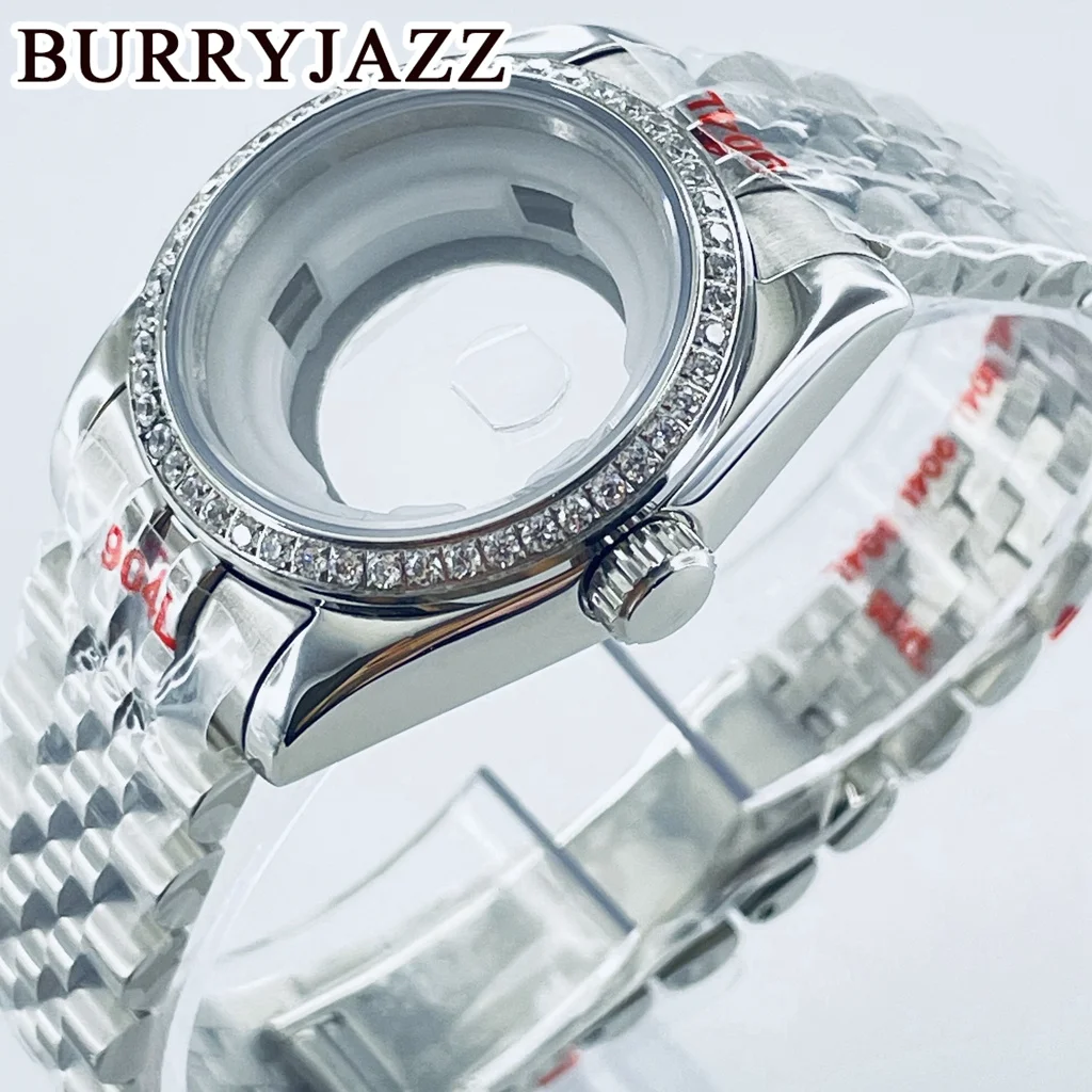 BURRYJAZZ 31 мм NH05 NH06 серебряные однотонные часы из нержавеющей стали с сапфировым