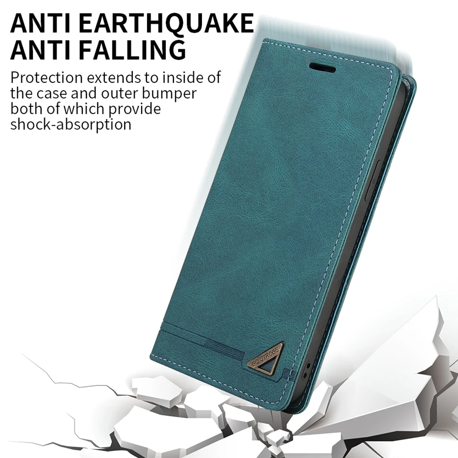 Wallet Anti-theft Brush Case For Samsung Galaxy A03S A12 A13 A22 A23 A32 A50 A51 A52 A53 A70 A71 A72 A73 S22 Ultra S21 FE S20 FE