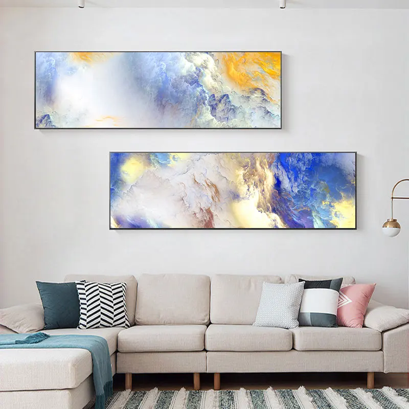 

Abstract Landscape Oil Paintings HD Print on Canvas Colorful Cloud Wall Art Hanging Pictures for Modern Home Room Decor