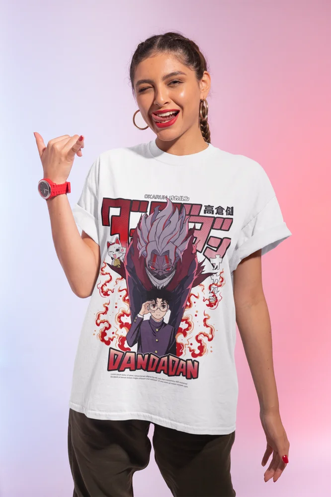 Футболка Dandadan Okarun Momo Ayase в подарок японская аниме рубашка все размеры