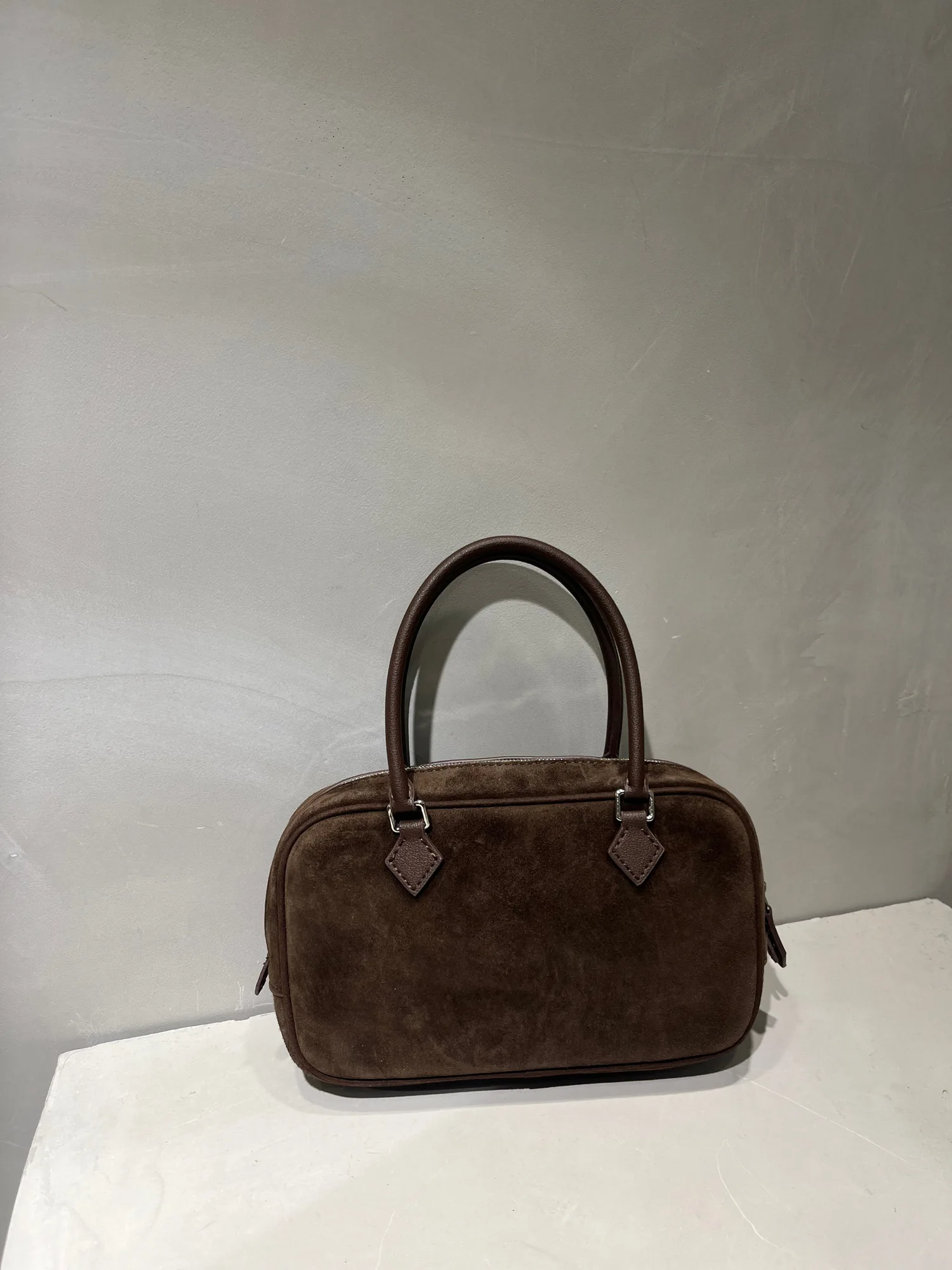 Винтажная замшевая сумка-тоут Boston