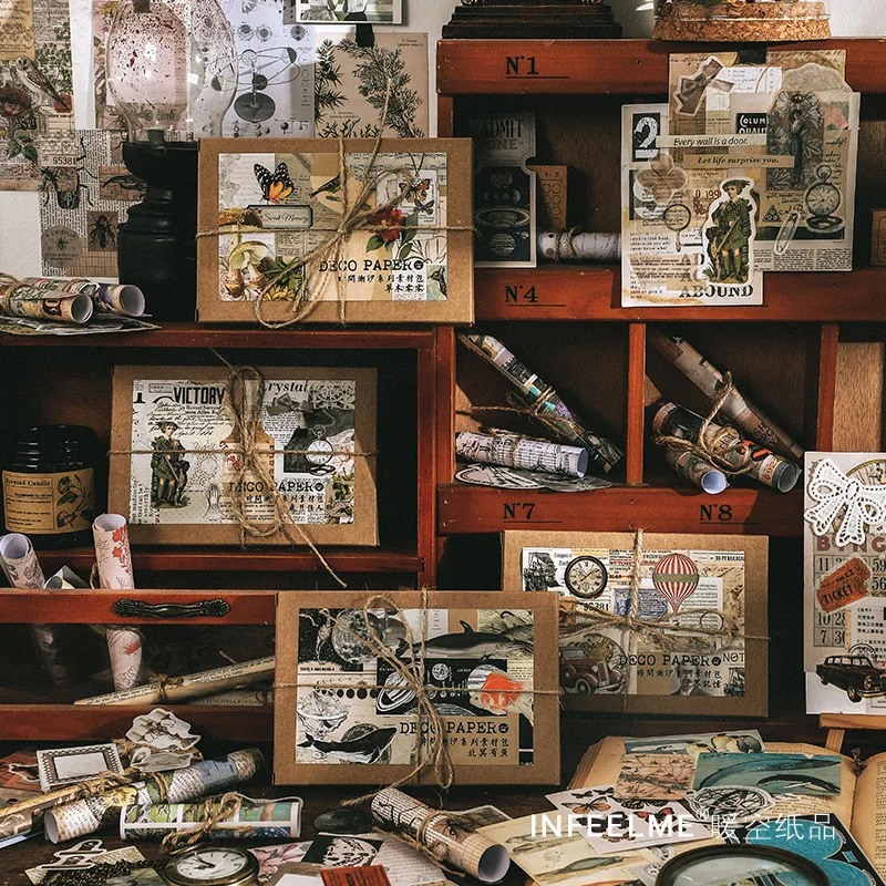 

Декоративные наклейки в стиле ретро, 200 листов