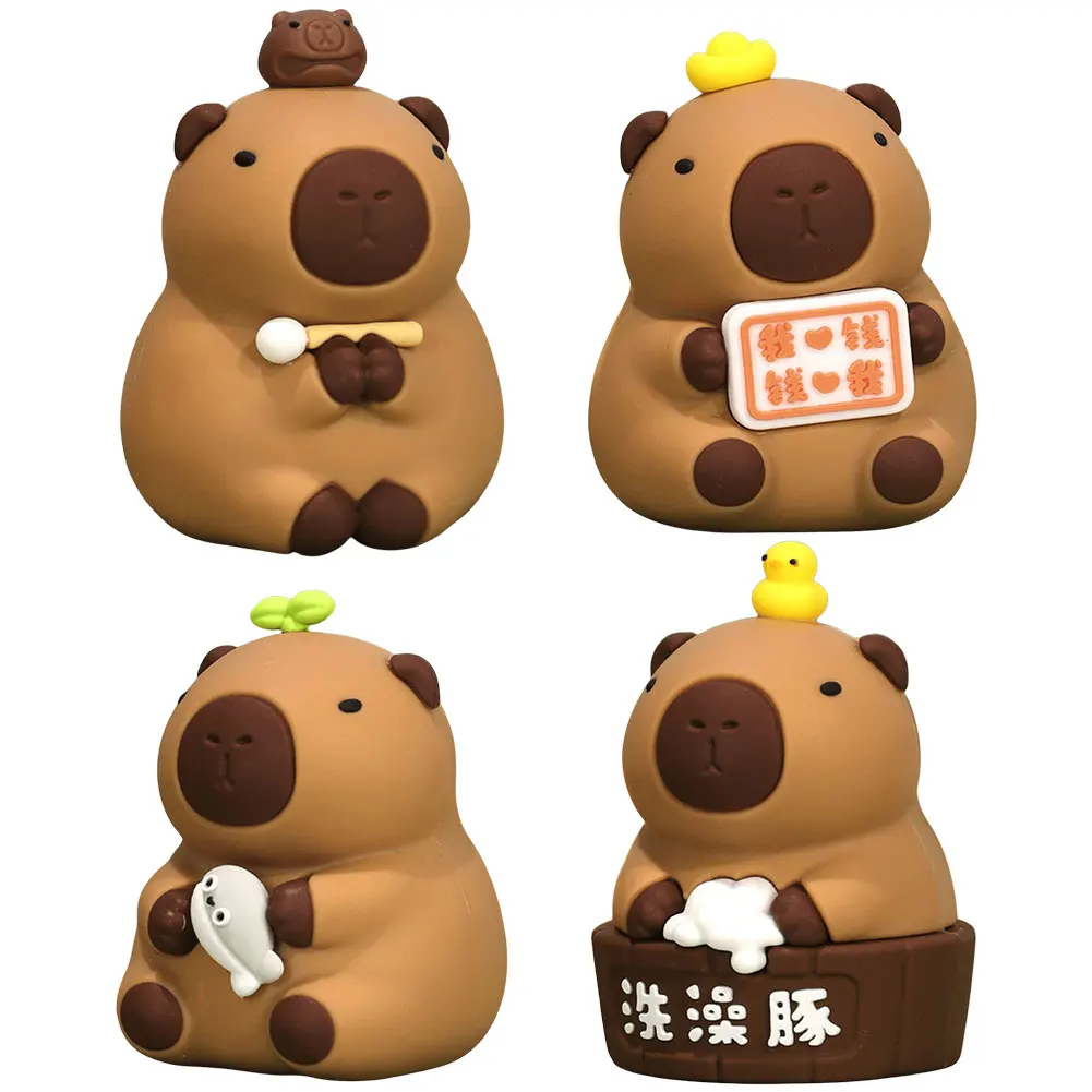 Статуя капибары милый орнамент в виде животного мультяшная капибара настольное