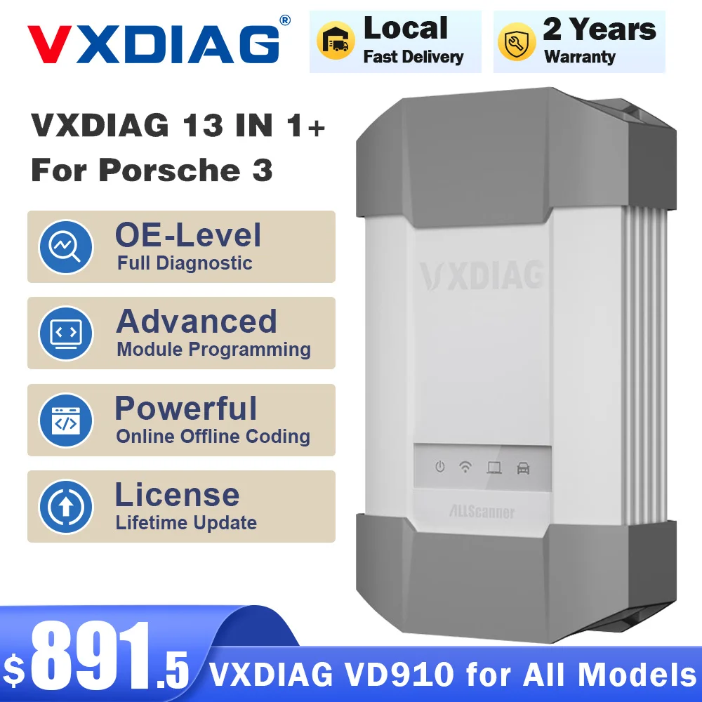 

VXDIAG Allscanner 13 in 1 for All Model DoIP OBD2 OE Diagnostic Tool J2534 ECU Programming Coding for BMW VW Benz JLR Porsche GM
