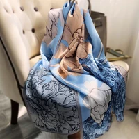 oversized silk scarf temperament thin section sunscreen shawl with long section 2022 new high value women 90 180cm