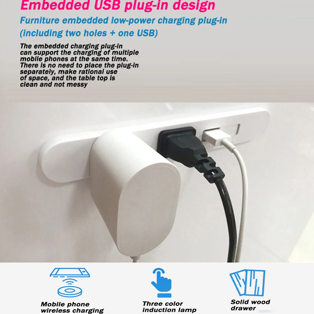 Умная прикроватная тумбочка шкафчик для хранения в спальню современная простая