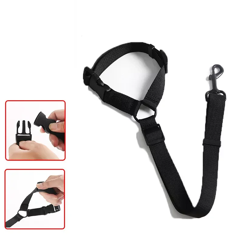 New Dog Stuff Practical Dog Cat Lead Harness Strap Dog Stroller Travel Seat Clip Cat Carrier Leash Belt Pet Car Safety Adjustabl