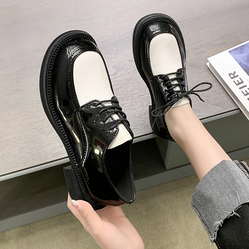 

Small Leather Shoes Women 2022 Spring Autumn New College Korean Round Head Versatile Retro British Single Shoes