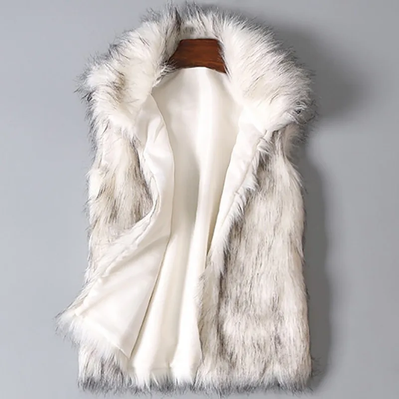 

Women's Wool Vest Faux Fur Vest Stand Collar Faux Fur Coat Vest Jacket Vest Coat Abrigo Mujer manteau femme hiver winter 2023