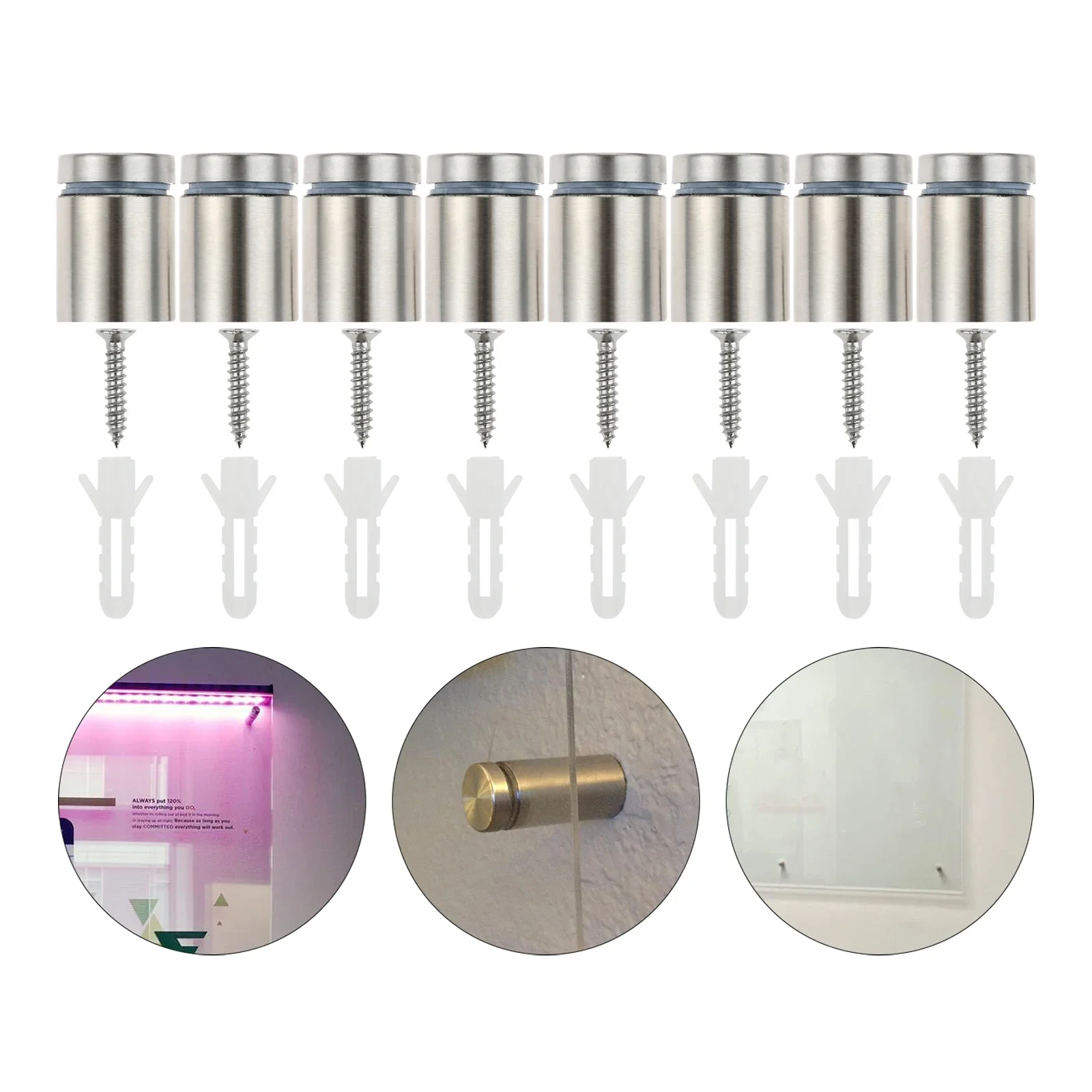 8 шт. держатель для зеркала из нержавеющей стали