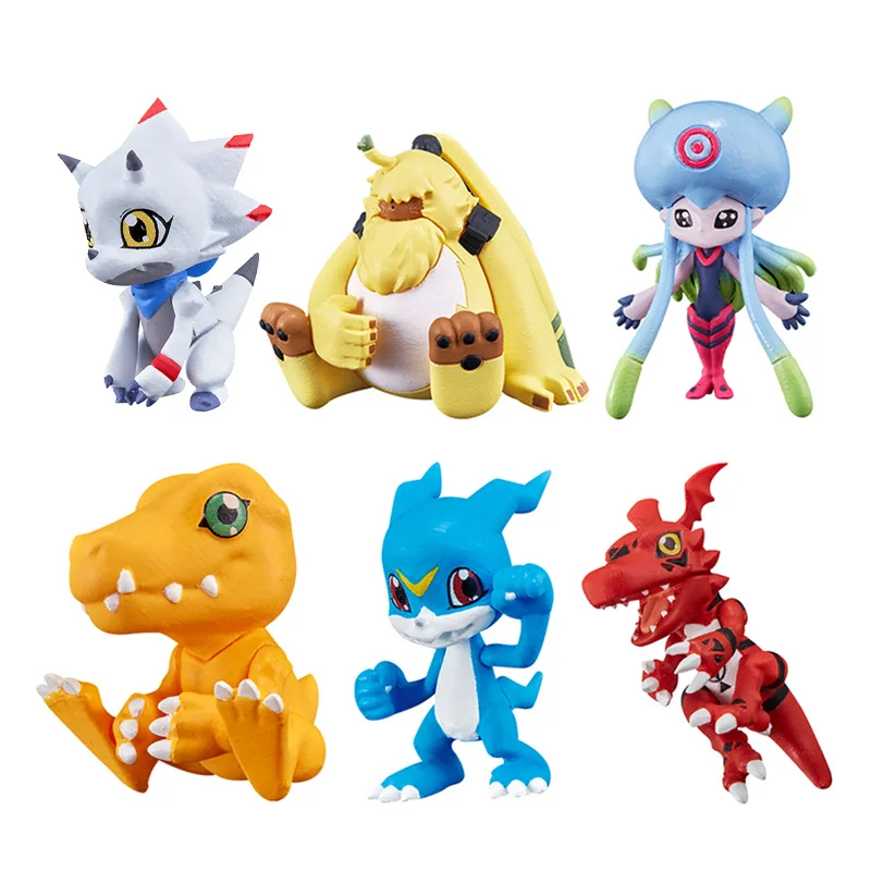 

Bandai Genuine Gashapon Digital Monster Digimon Adventure Angoramon V-mon Agumon Anime Action Figure Toy Gift For Children