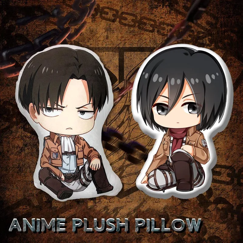Аниме Атака Титанов Q версия манга периферическая Mikasa Levi Ackerman двухсторонняя