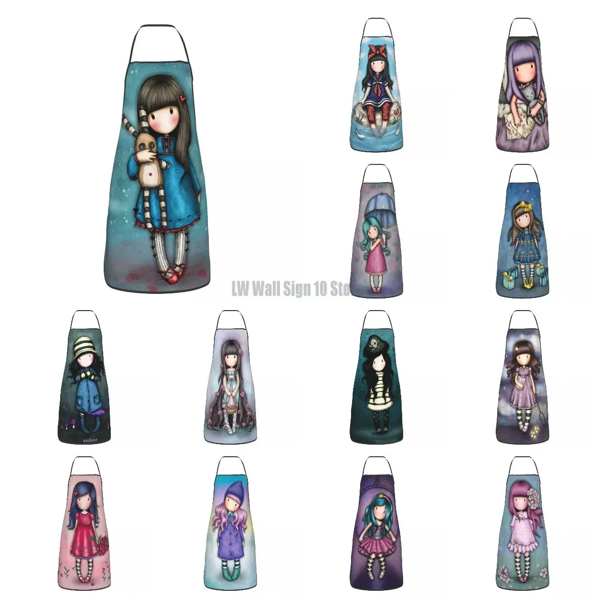 

Нагрудник на заказ, фартук для мужчин и женщин, унисекс, для взрослых, шеф-повара, кухни, мультяшный фартук для выпечки