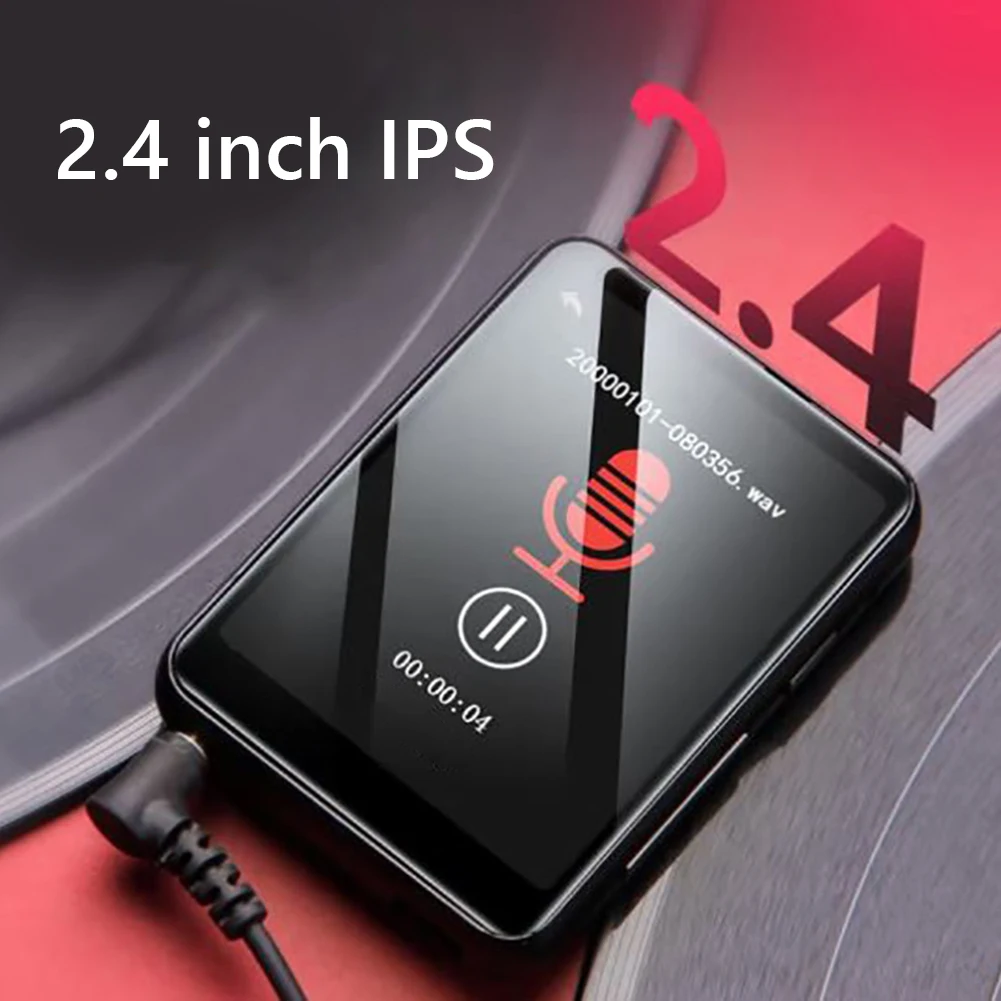 

Mp3-плеер IPS с сенсорным экраном 2,4 дюйма, Bluetooth-совместимый MP4-плеер 5,0 с электронной книгой/записи, ультратонкий сплав цинка для студентов