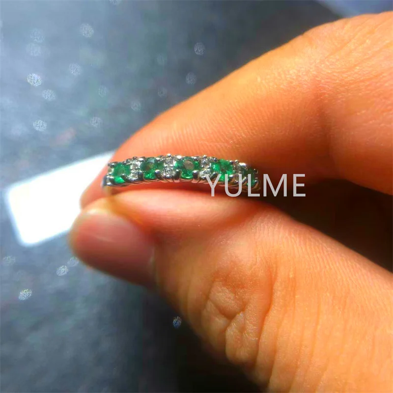 Горячая Распродажа стиль женское кольцо 925 серебро с натуральным изумрудом