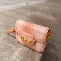 gradient pink bag crocodile pattern saddle bag 2022 new women luxury bag messenger shoulder bag hand held underarm bag