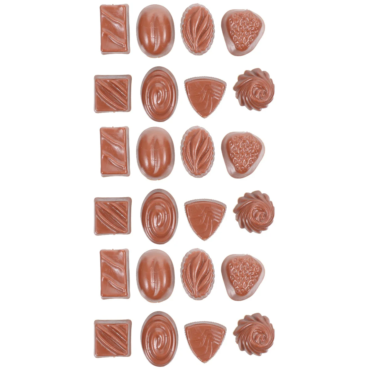 

24 pcs Simulated Chocolate Desktop Fake Chocolate Small Fake Chocolate Chocolate Model Kids Supplies Tabletop Chocolate Decor