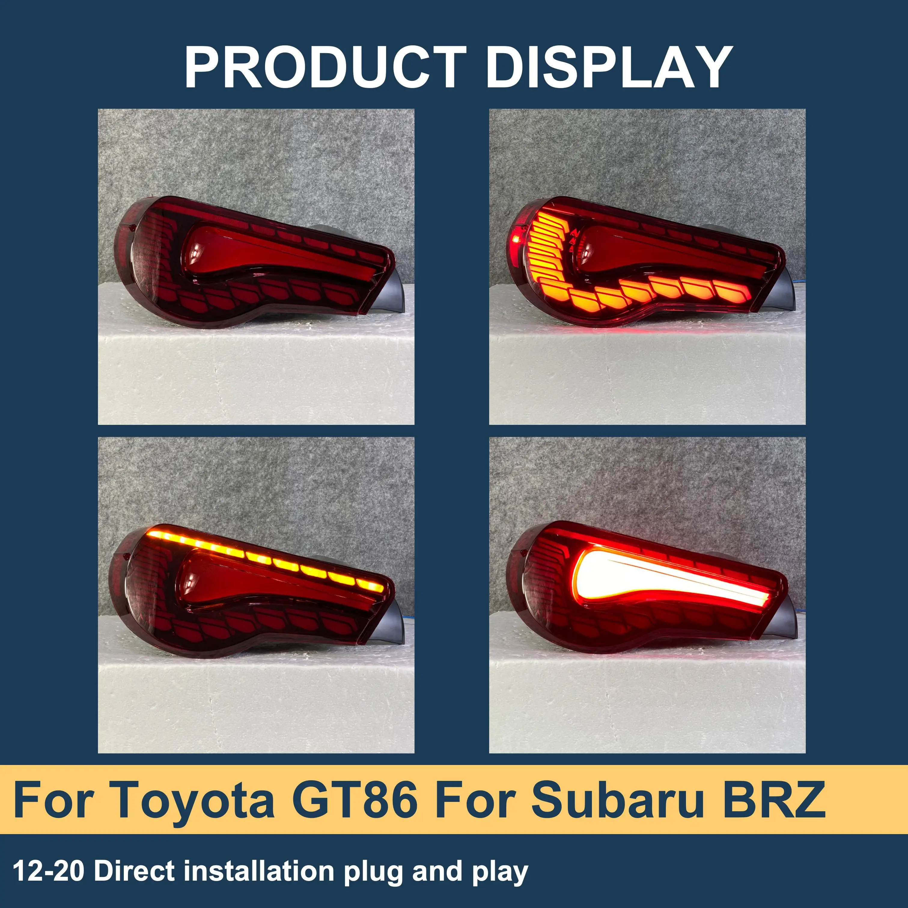 Фото Задние фонари J ONE Car Auto Parts GT86 GTS для Toyota GT86 и Subaru BRZ 2012-2020 №4