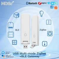 moes tuya smart usb multi mode gateway bluetoothzigbee wireless hub control smart home control compatible with alexa googlehome