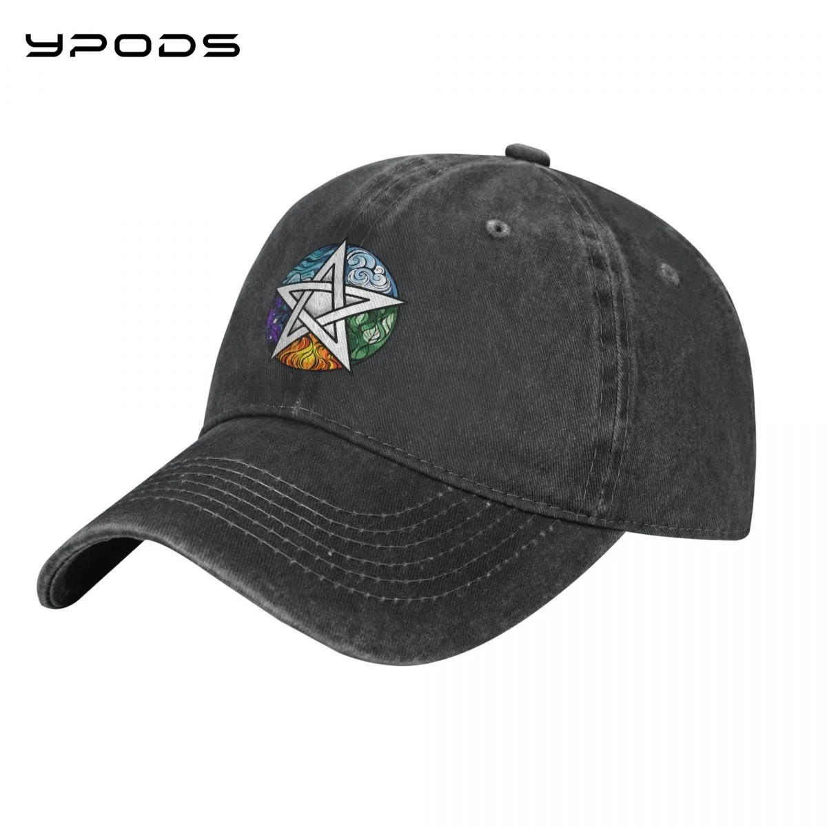 

Pentagram Vintage Baseball Cap Washable Cotton Adjustable Cap Hats For Men