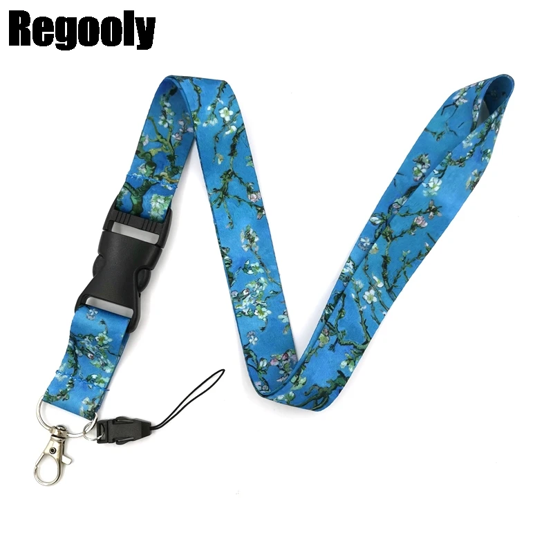 

Branches of an almond tree in blossom Lanyards Cool Neck Strap Phone Keys ID Card Holder Lanyard For Keys DIY Hang Ropes