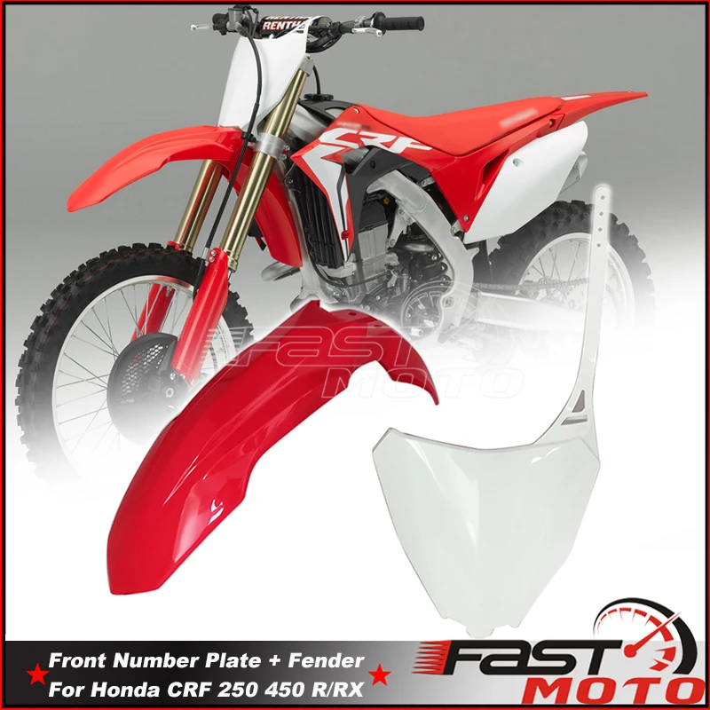 Переднее пластиковое крыло с номерным знаком обтекатель для HONDA CRF250R 18-20 CRF250RX CRF 450R
