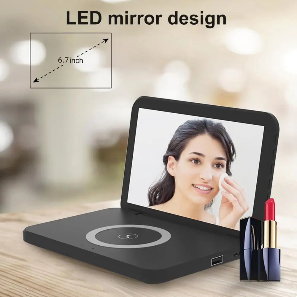 

1 Set Durable Multi-angle Perspective 15 W Flip Cover Multifunctional Mobile Phone Wireless Charger for Office