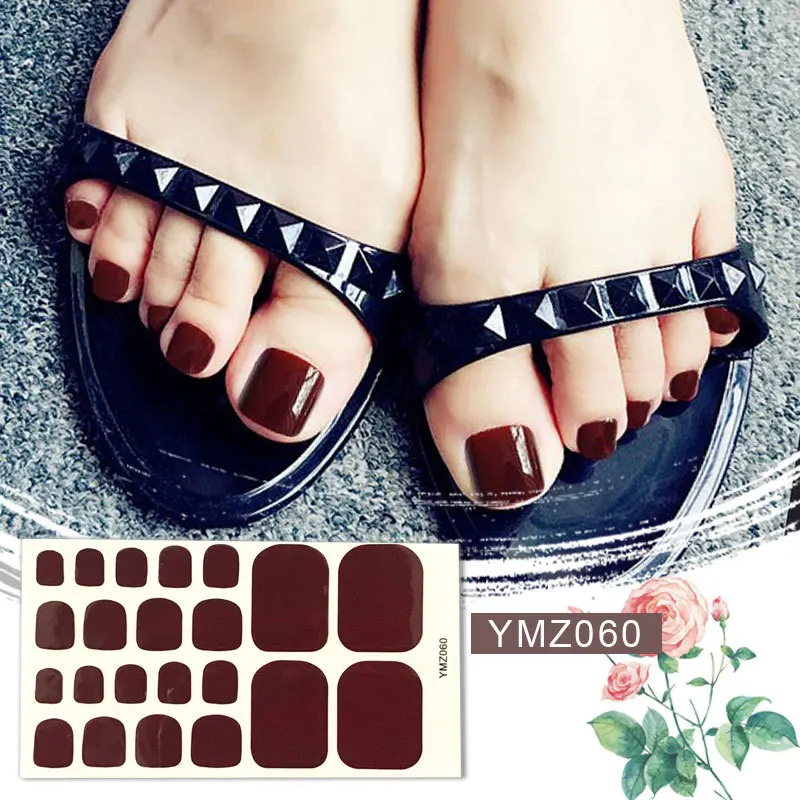 

Pure Color DIY Nail Wraps Full Cover Nails Sticker Art Decorations Manicure Adhesive Polish Nails Solid Color Valentine Gift