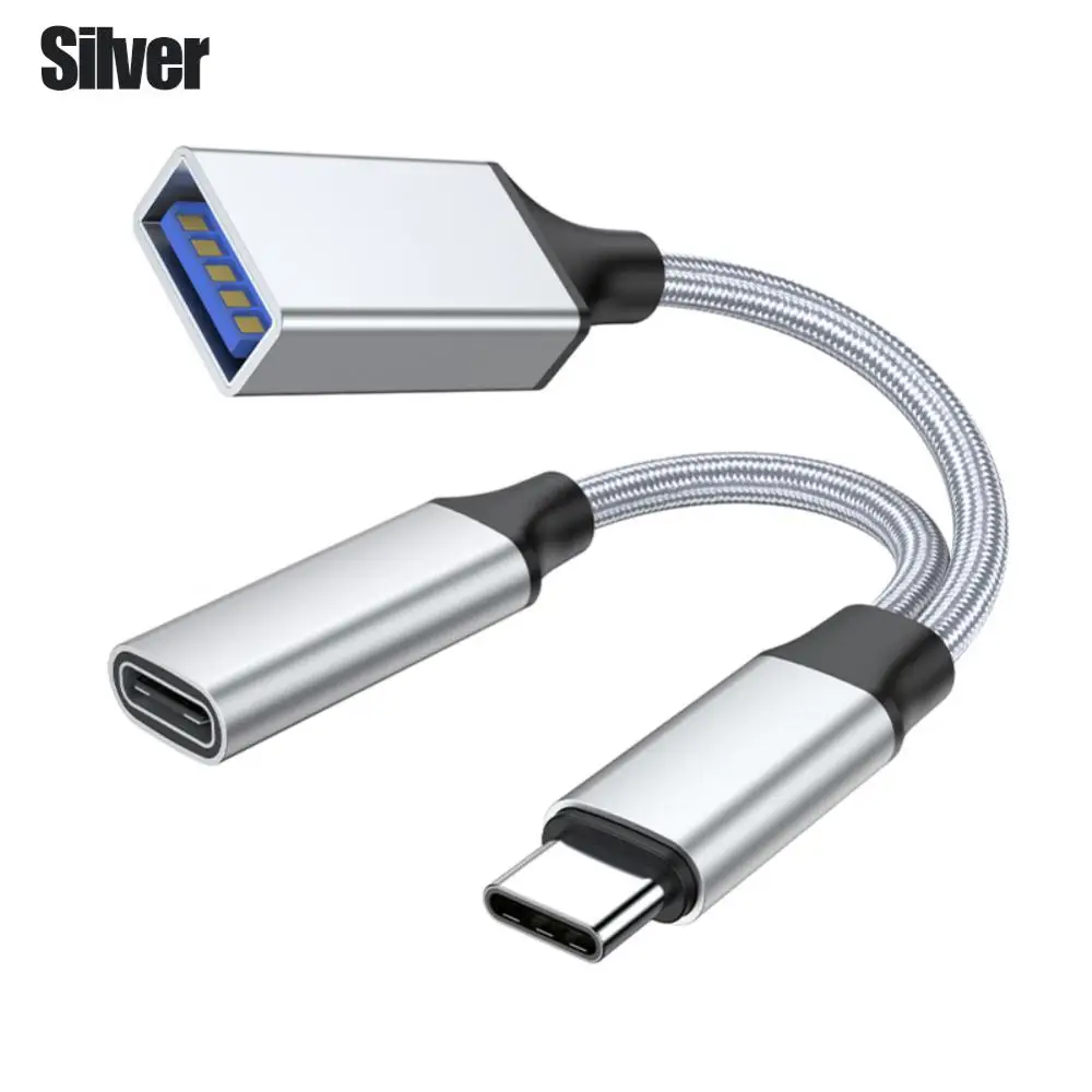 

Otg Data Cable Converter Phone Adapter Portable Connector Type C To Usb Adapter For Samsung Xiaomi Aluminum Alloy 2in1