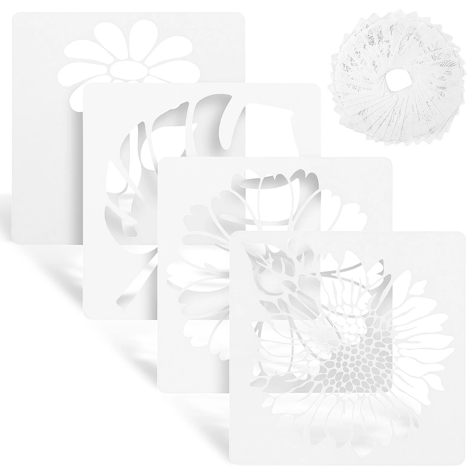 

36 Pcs Stencils for Painting Flower Bird Bee Stencils Baskets for Crafts Wood Wall Decor