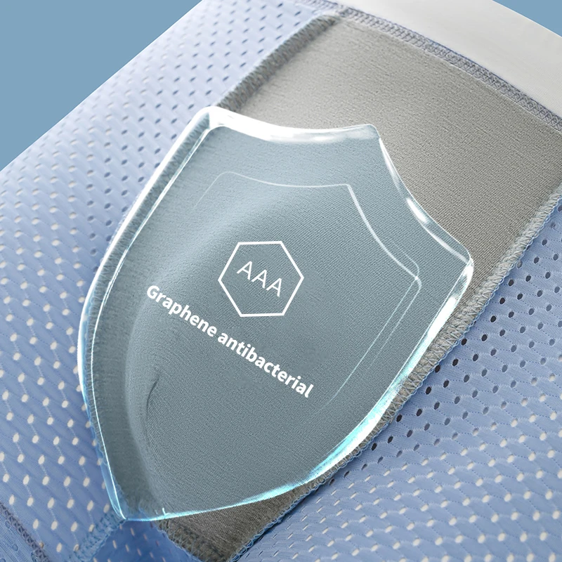 Cartelo 1pc Ice Silk Men Boxer 3A Graphene Antibacterial Underwear Solid Underpant Light Fast Dry Breathable Cool Male Panties