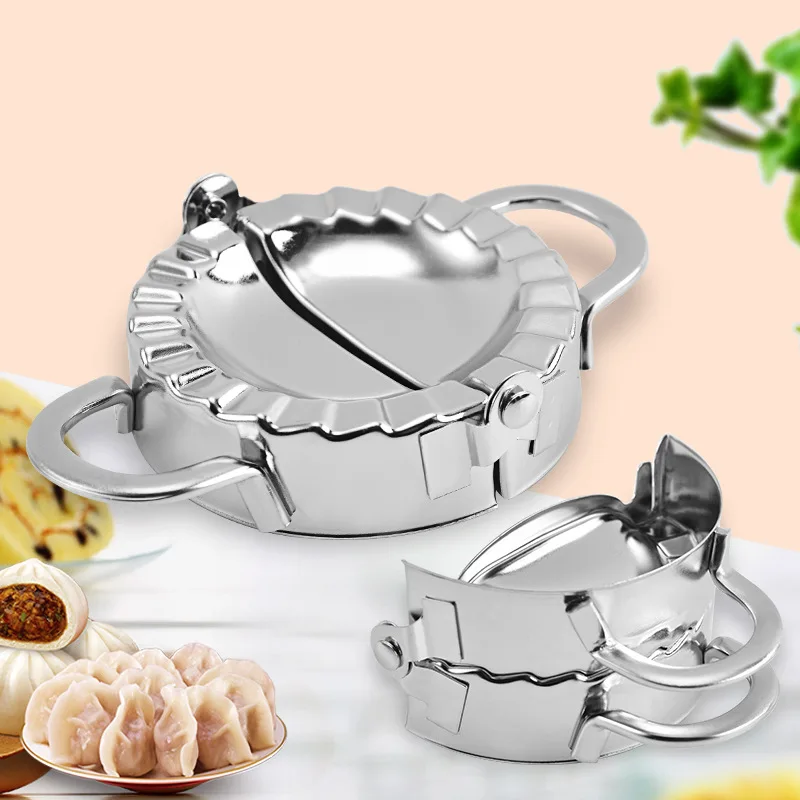 

2PCS Stainless Steel Dumplings Maker Set Lazy DIY Dough Cutter Maker Device Easy Pie Raviol Pastry Tool Home Kitchen Accessories