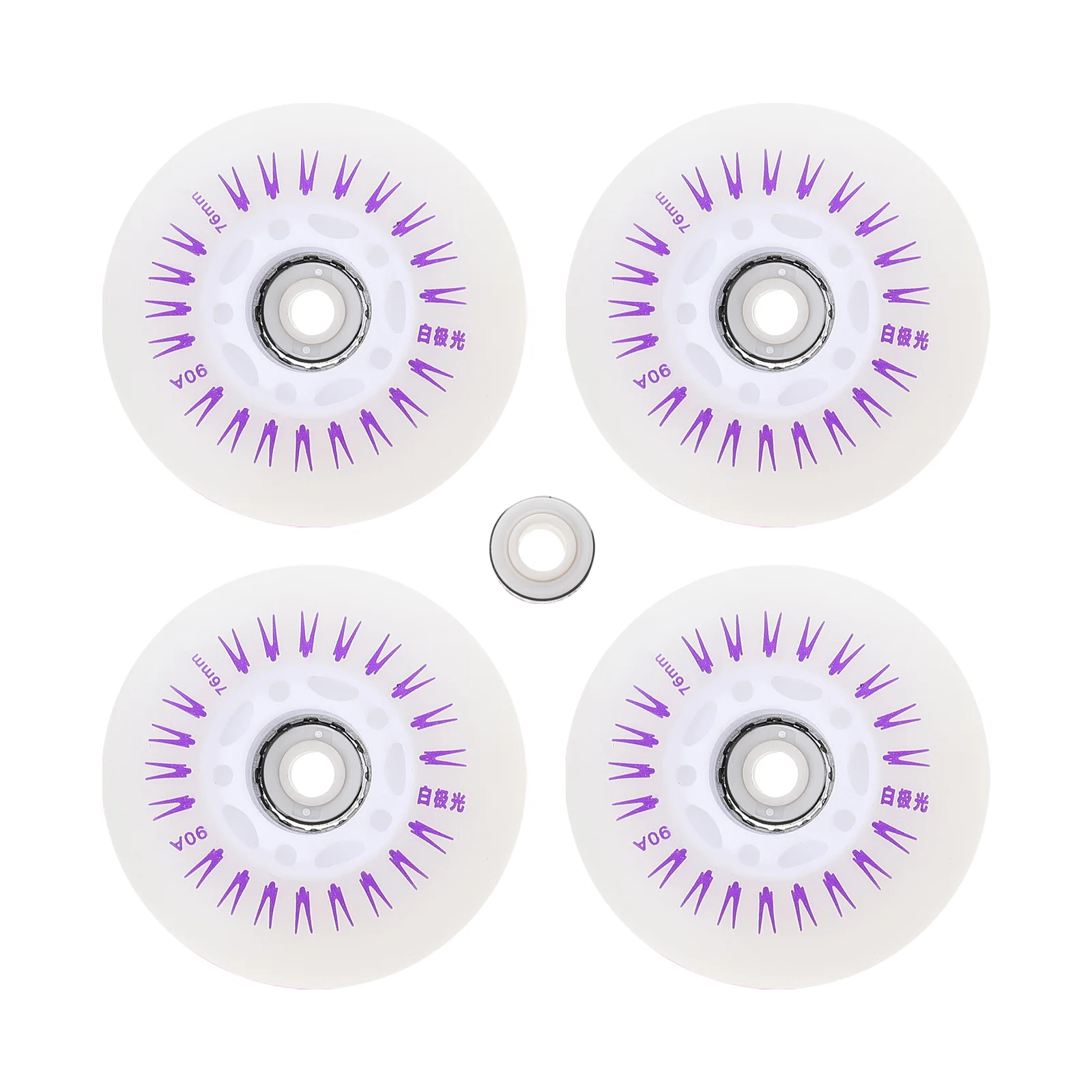 

4Pcs Roller Skates Glowing Wheels Shockproof Wheels Luminous Wheels Roller Skates Supplies