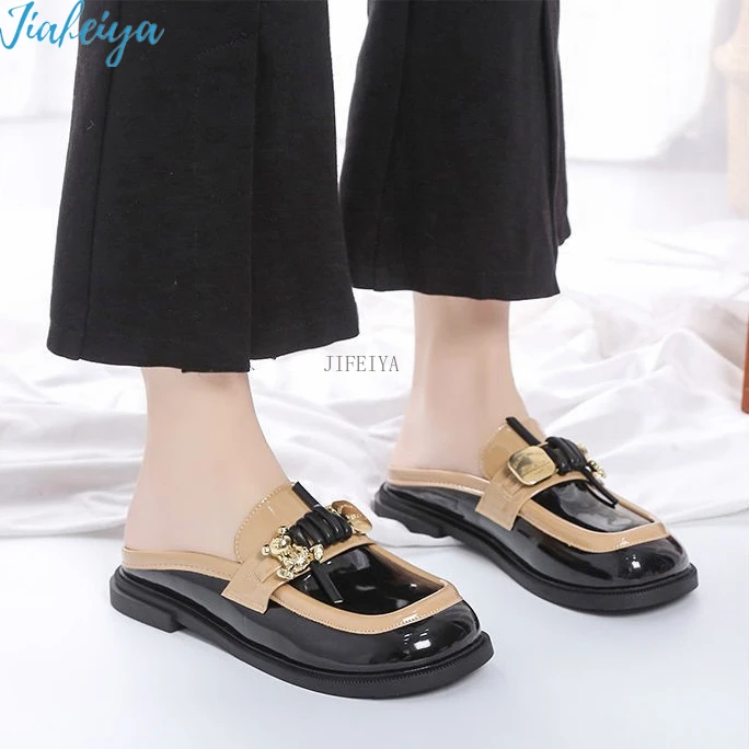 

Сандалии женские летние на платформе, пляжная обувь, цветные босоножки, тапочки Muller, с украшением